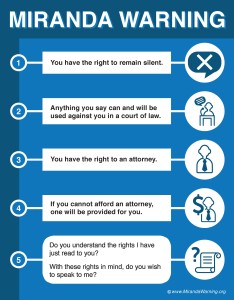 Why might the police not read Miranda rights as soon as I am arrested?